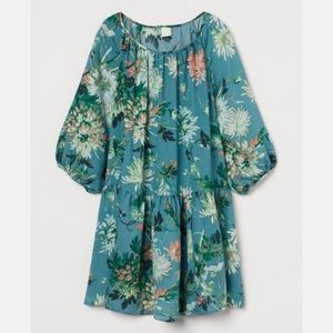 H&M Teal Floral Dress